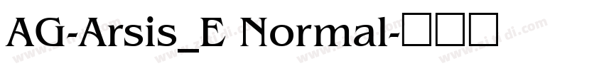AG-Arsis_E Normal字体转换